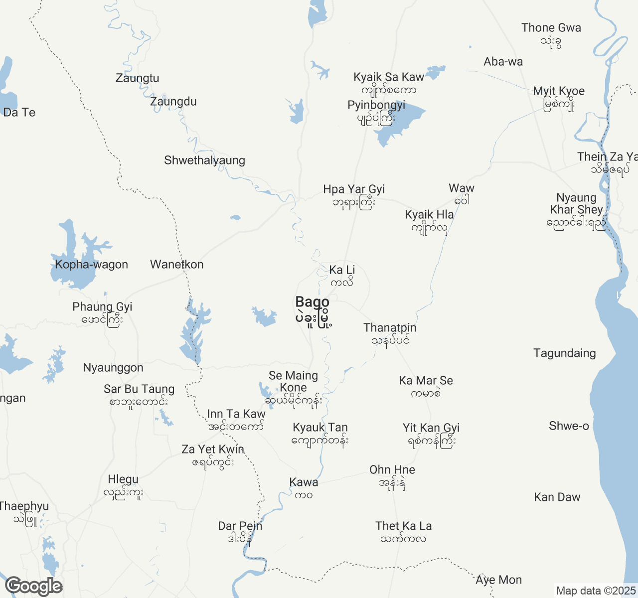 Map of Bago