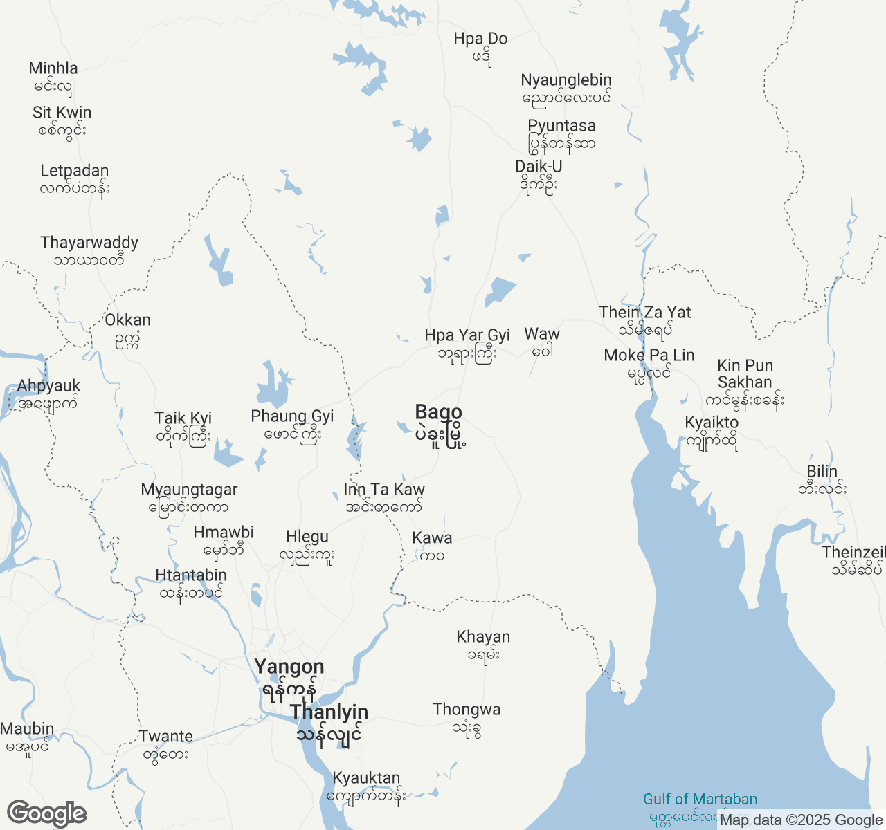 Map of Bago